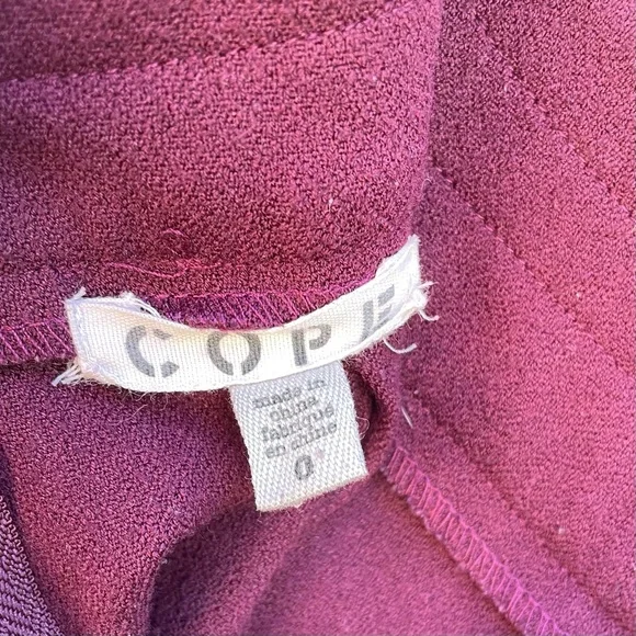 Urban Outfitters COPE Pleated Panel Raspberry/Burgundy Mini Skirt Sz 0 - Picture 4 of 8